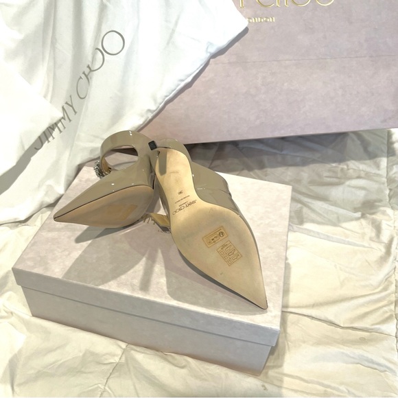 Jimmy Choo Patent Leather Mules with Crystal Buckle size 6 or 36 - Picture 10 of 14